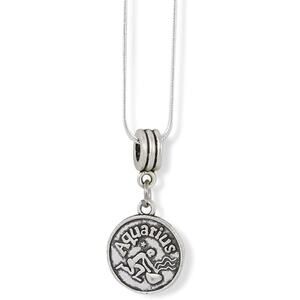 Aquarius Astrology Horoscope Zodiac Charm Chain Necklace